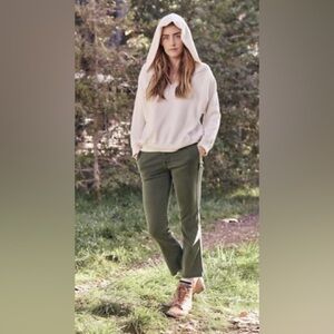 THE GREAT. Olive Green Straight Leg Pants